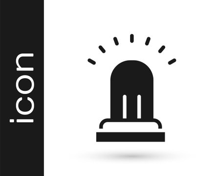 Black Ringing alarm bell icon isolated on white background. Fire alarm system. Service bell, handbell sign, notification symbol. Vectorのイラスト素材