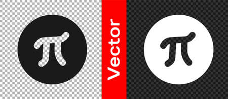 Black Pi symbol icon isolated on transparent background. Vectorのイラスト素材