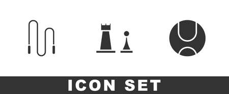 Set Jump Rope Chess And Tennis Ball Icon Vectorのイラスト 素材 ストックフォト 写真素材のstock Foto ストックドットフォト