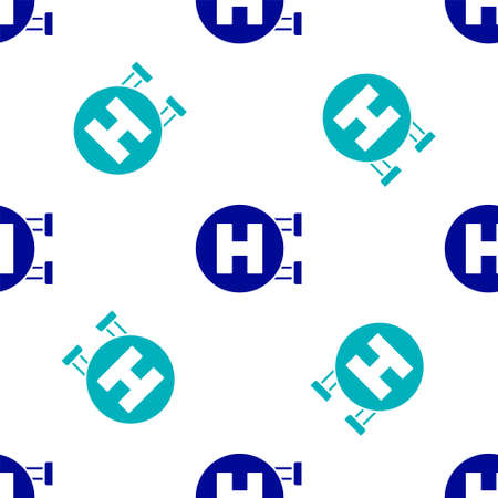 Blue Hospital signboard icon isolated seamless pattern on white background. Vectorのイラスト素材