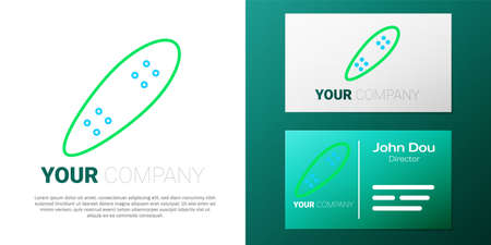 Line Longboard or skateboard cruiser icon isolated on white background. Extreme sport. Sport equipment. Colorful outline concept. Vectorのイラスト素材