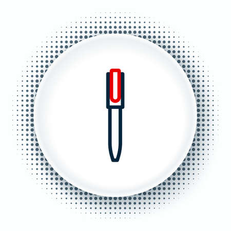 Line Pen icon isolated on white background. Colorful outline concept. Vectorのイラスト素材