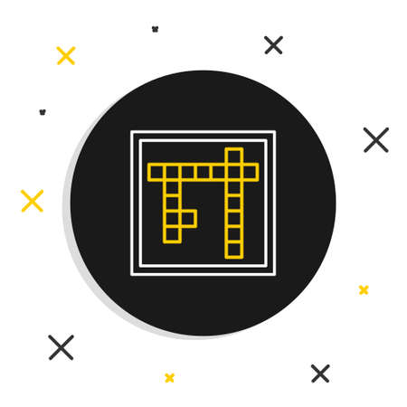 Line Bingo icon isolated on white background. Lottery tickets for american bingo game. Colorful outline concept. Vectorのイラスト素材