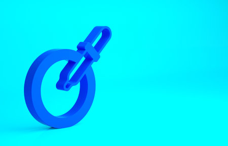 Blue Petri dish with pipette icon isolated on blue background. Minimalism concept. 3d illustration 3D renderの写真素材