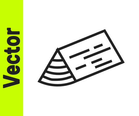 Black line Wooden beam icon isolated on white background. Lumber beam plank. Vectorのイラスト素材