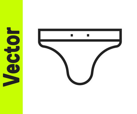 Black line Swimming trunks icon isolated on white background. Vectorのイラスト素材