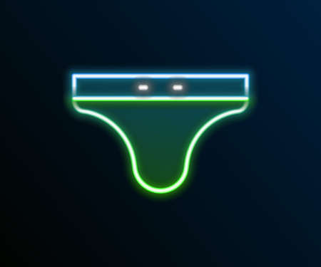 Glowing neon line Swimming trunks icon isolated on black background. Colorful outline concept. Vectorのイラスト素材