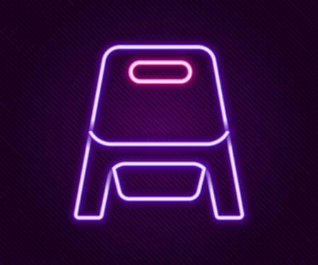 Glowing neon line Baby potty icon isolated on black background. Chamber pot. Colorful outline concept. Vectorのイラスト素材