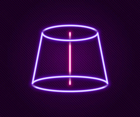 Glowing neon line Geometric figure icon isolated on black background. Abstract shape. Geometric ornament. Colorful outline concept. Vectorのイラスト素材