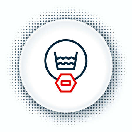 Line Delicate wash icon isolated on white background. Colorful outline concept. Vectorのイラスト素材