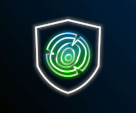 Glowing neon line Wooden logs icon isolated on black background. Stack of firewood. Colorful outline concept. Vectorのイラスト素材