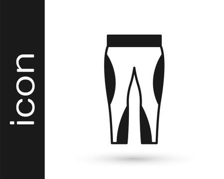 Black Leggings icon isolated on white background. Vectorのイラスト素材