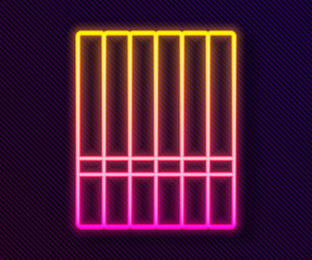 Glowing neon line Cigarette icon isolated on black background. Tobacco sign. Smoking symbol. Vectorのイラスト素材