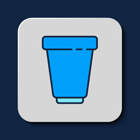 Filled outline Water filter cartridge icon isolated on blue background. Vectorのイラスト素材