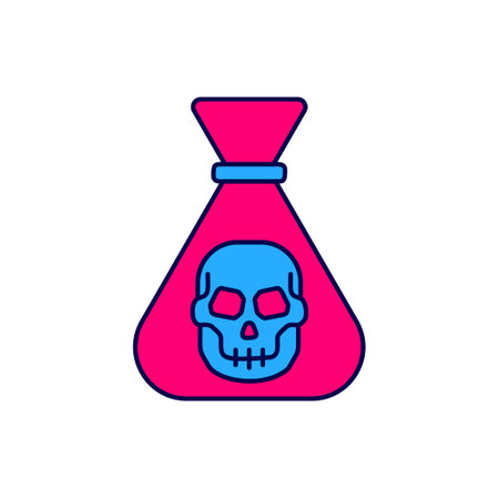 Filled outline Pirate coin icon isolated on white background. Vectorのイラスト素材