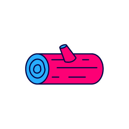 Filled outline Wooden logs icon isolated on white background. Stack of firewood. Vectorのイラスト素材