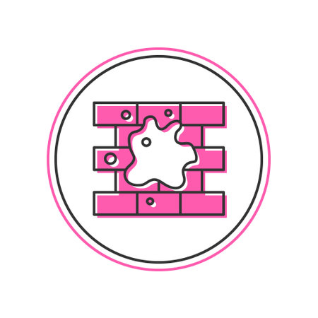 Filled outline Painting the house icon isolated on white background. Vectorのイラスト素材