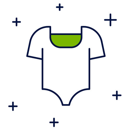 Filled outline Summer beach swimsuit icon isolated on white background. Beach women fashion. Vectorのイラスト素材