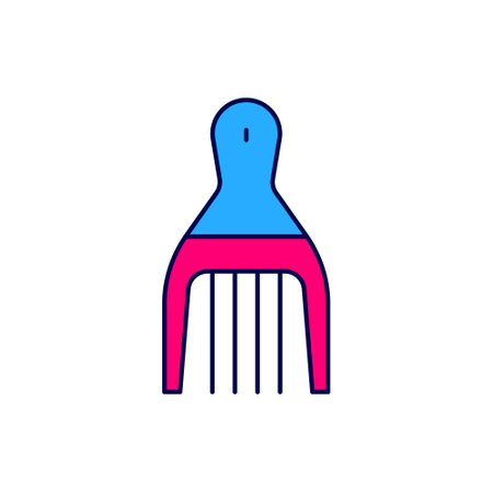 Filled outline Barrette icon isolated on white background. Vectorのイラスト素材