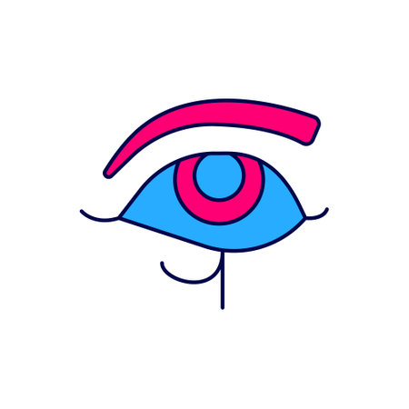 Filled outline Eye of Horus icon isolated on white background. Ancient Egyptian goddess Wedjet symbol of protection, royal power and good health. Vectorのイラスト素材