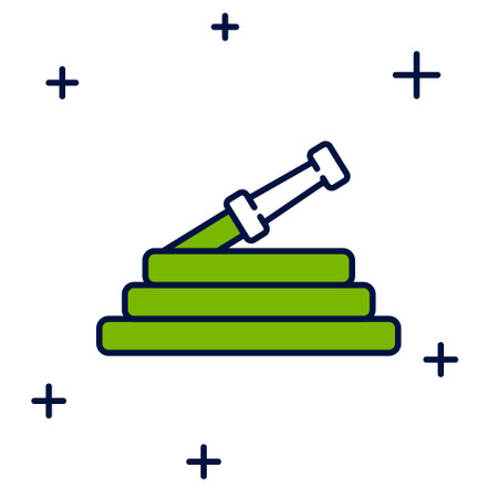 Filled outline Garden hose or fire hose icon isolated on white background. Spray gun icon. Watering equipment. Vectorのイラスト素材