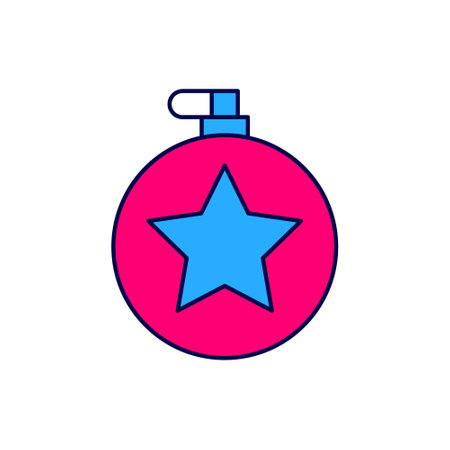 Filled outline Canteen water bottle icon isolated on white background. Tourist flask icon. Jar of water use in the campaign. Vectorのイラスト素材