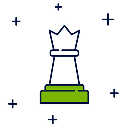 Filled outline Chess icon isolated on white background. Business strategy. Game, management, finance. Vectorのイラスト素材