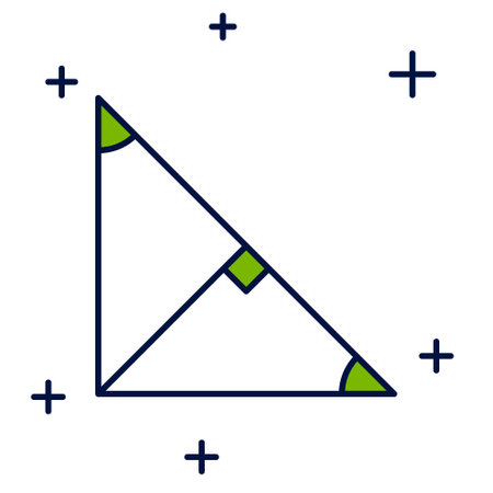 Filled outline Angle bisector of a triangle icon isolated on white background. Vectorのイラスト素材