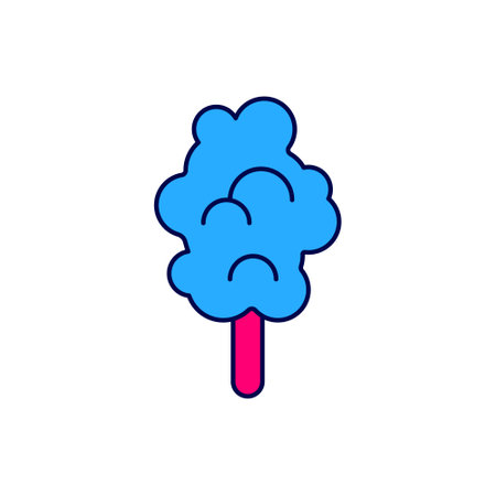 Filled outline Cotton candy icon isolated on white background. Vectorのイラスト素材