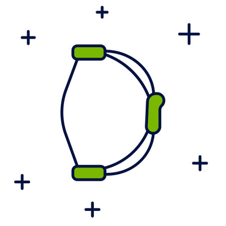 Filled outline Bow toy icon isolated on white background. Vectorのイラスト素材