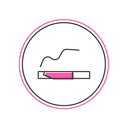 Filled outline Cigarette icon isolated on white background. Tobacco sign. Smoking symbol. Vectorのイラスト素材