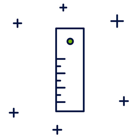Filled outline Ruler icon isolated on white background. Straightedge symbol. Vectorのイラスト素材