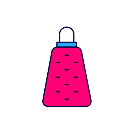Filled outline Grater icon isolated on white background. Kitchen symbol. Cooking utensil. Cutlery sign. Vectorのイラスト素材
