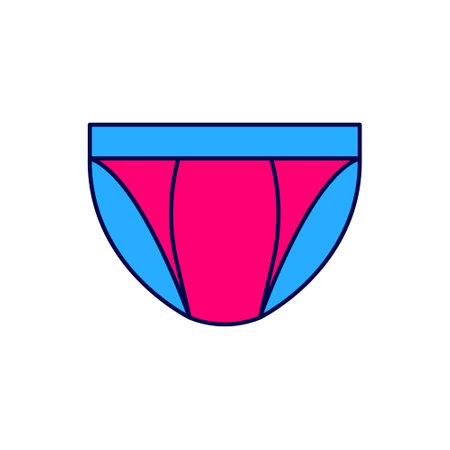 Filled outline Men underpants icon isolated on white background. Man underwear. Vectorのイラスト素材
