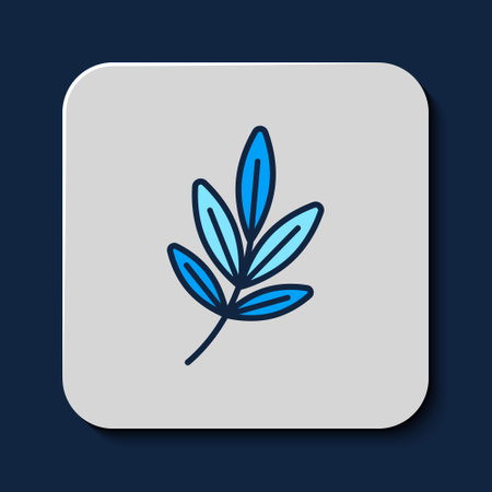 Filled outline Movie trophy icon isolated on blue background. Academy award icon. Films and cinema symbol. Vectorのイラスト素材