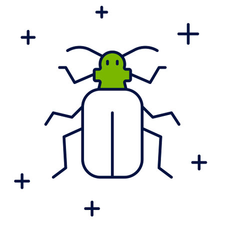 Filled outline Chafer beetle icon isolated on white background. Vectorのイラスト素材