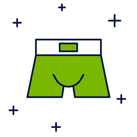 Filled outline Men underpants icon isolated on white background. Man underwear. Vectorのイラスト素材