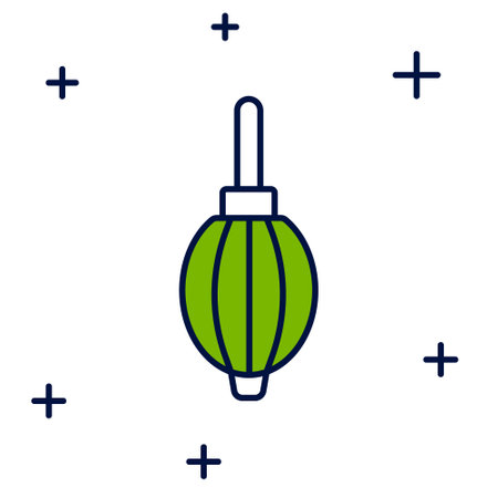 Filled outline Dust blower icon isolated on white background. Air duster. Lens cleaner. Camera sensor cleaning. Vectorのイラスト素材