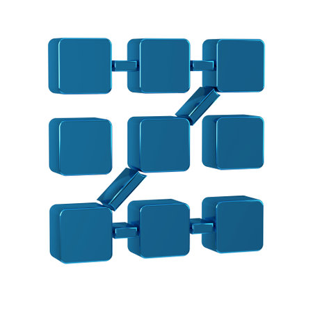 Blue Graphic password protection and safety access icon isolated on transparent background....