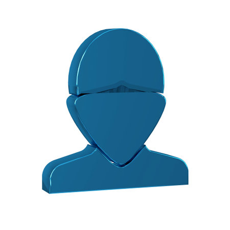Blue Vandal icon isolated on transparent background.の写真素材