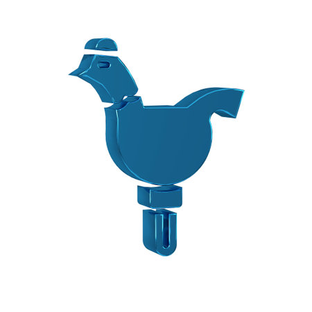Blue Candy cockerel lollipop on a stick icon isolated on transparent background.の写真素材