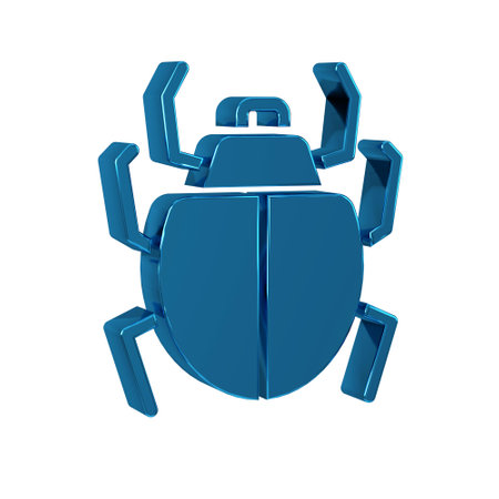 Blue Mite icon isolated on transparent background.の写真素材