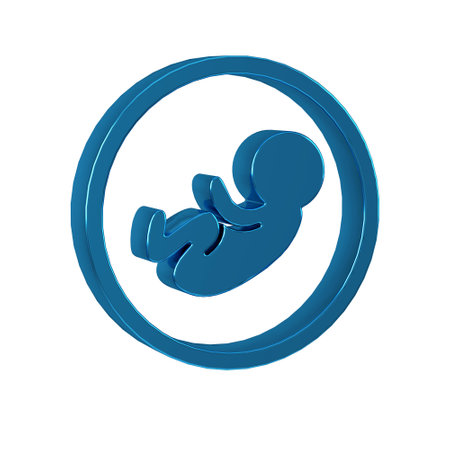 Blue Baby icon isolated on transparent background.の写真素材