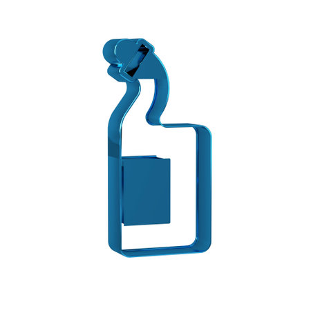 Blue Dishwashing liquid bottle icon isolated on transparent background. Liquid detergent for washing dishes.の写真素材