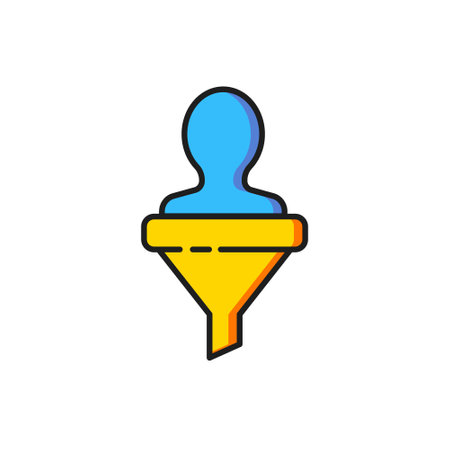 Color Head hunting icon isolated on white background. Business target or Employment sign. Human resource and recruitment for business. Flat filled outline style with shadow. Vector.のイラスト素材