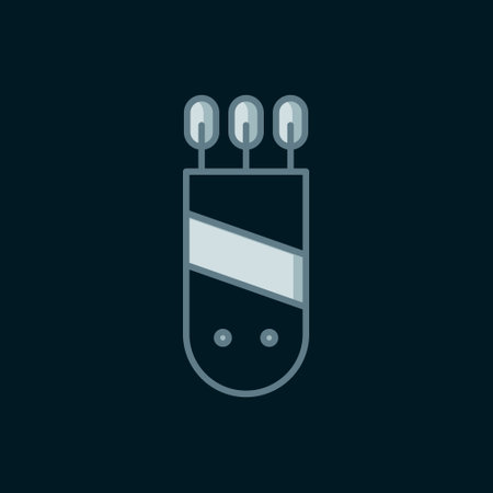 Line Quiver with arrows icon isolated on black background. Flat filled outline style with shadow. Vector.のイラスト素材