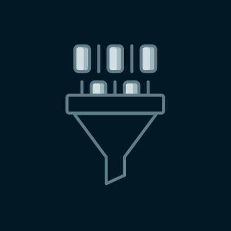 Line Binary code icon isolated on black background. Flat filled outline style with shadow. Vector.のイラスト素材