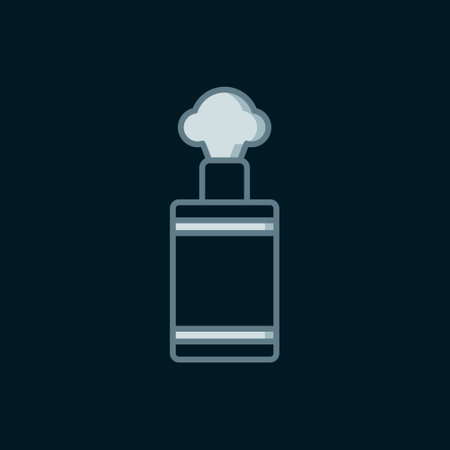 Line Hand grenade icon isolated on black background. Bomb explosion. Flat filled outline style with shadow. Vector.のイラスト素材