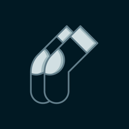 Line Socks icon isolated on black background. Flat filled outline style with shadow. Vector.のイラスト素材