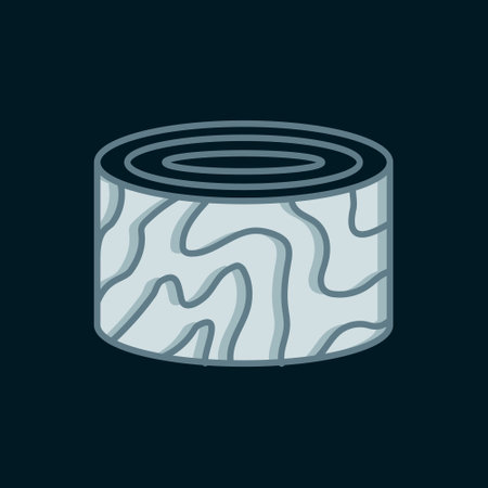 Line Tree stump icon isolated on black background. Flat filled outline style with shadow. Vector.のイラスト素材